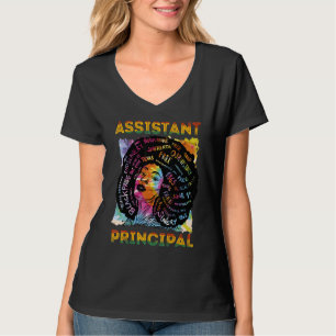Assistent-directeur Afro African Women Teacher Edu T-shirt