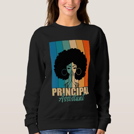 Assistent-directeur Afro-werktitel Schoolwerker V Trui (Voorkant)