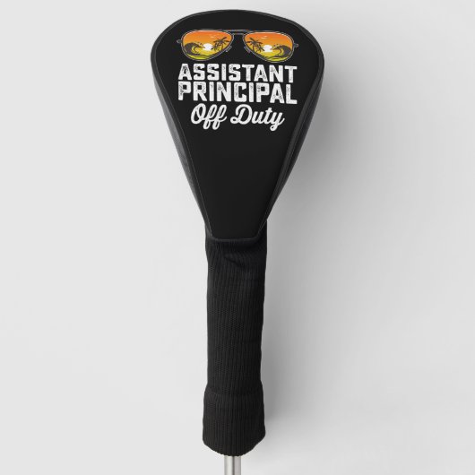 Assistent-directeur buiten dienst laatste schoolda golfheadcover (Voorkant)