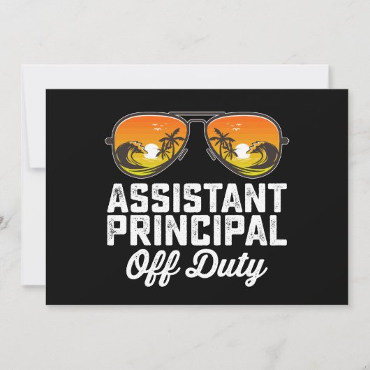 Assistent-directeur buiten dienst laatste schoolda kaart (Voorkant)