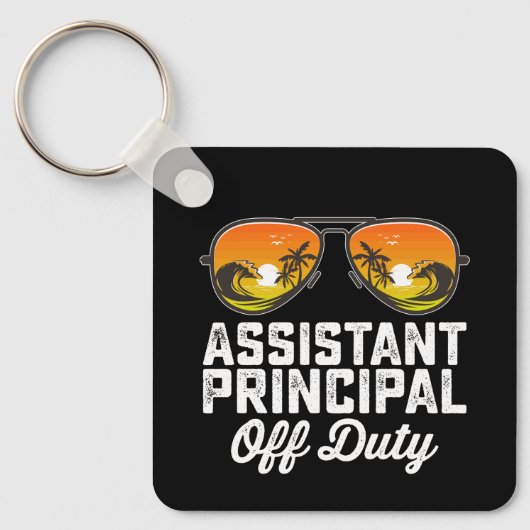 Assistent-directeur buiten dienst laatste schoolda sleutelhanger (Voorkant)