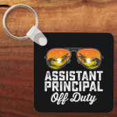 Assistent-directeur buiten dienst laatste schoolda sleutelhanger (Voorkant)