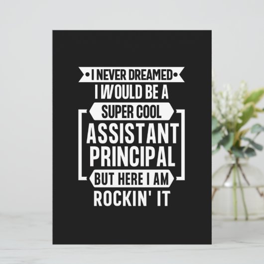 Assistent-directeur Funny Appreciation School Feestdagenkaart (Staand voorkant)