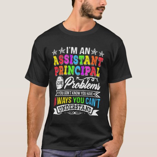 Assistent directeur problemen oplossen grappige sc t-shirt (Voorkant)