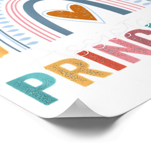 Assistent-directeur Rainbow Funny Job Title School Poster (Hoek)