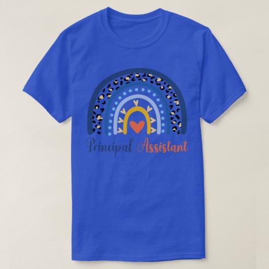 Assistent-directeur Rainbow Funny Job Title School T-shirt (Design voorkant)
