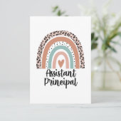 Assistent-directeur Rainbow Leopard Funny Gift Bedankkaart (Staand voorkant)