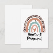 Assistent-directeur Rainbow Leopard Funny Gift Bedankkaart (Voorkant / Achterkant)