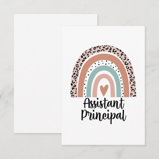 Assistent-directeur Rainbow Leopard Funny Gift Bedankkaart (Voorkant / Achterkant)