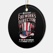 Assistent-directeur vuurwerk VS 4 juli Keramisch Ornament (Links)