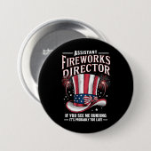 Assistent-directeur vuurwerk VS 4 juli Ronde Button 7,6 Cm (Voorkant /achterkant)