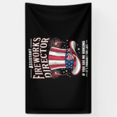 Assistent-directeur vuurwerk VS 4 juli Spandoek (Verticaal)