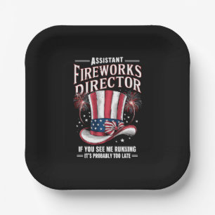Assistent-directeur vuurwerk VS Onafhankelijkheids Papieren Bordje