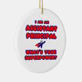 Assistent-directeur.. Wat is je Superpower? Keramisch Ornament (Rechts)