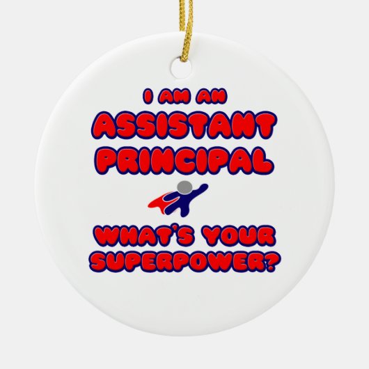 Assistent-directeur.. Wat is je Superpower? Keramisch Ornament (Voorkant)