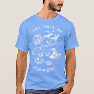 Assistent door dag heks door nacht grappige heks T T-shirt