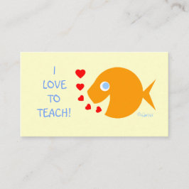 Assistent Elementaire Leraar Goldfish Sjabloon Visitekaartje