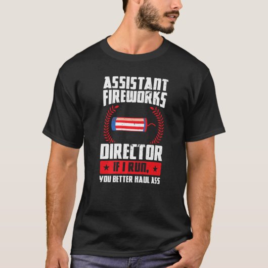 Assistent Fireworks Director als ik Firework Usa g T-shirt (Voorkant)