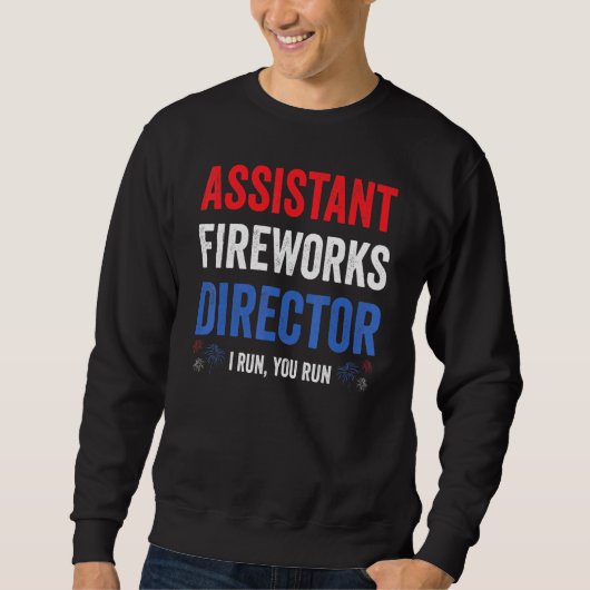 Assistent Fireworks Director Ik voer je 4 jul uit Trui (Voorkant)