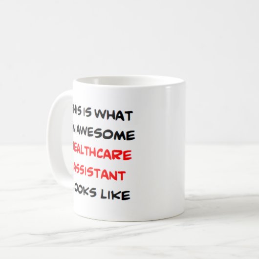 assistent gezondheidszorg, geweldige koffiemok (Voorkant links)
