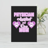 Assistent Hondenliefhebber mam PA School Studen Bedankkaart (Staand voorkant)