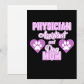 Assistent Hondenliefhebber mam PA School Studen Bedankkaart (Voorkant / Achterkant)