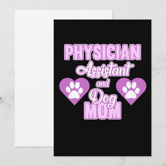 Assistent Hondenliefhebber mam PA School Studen Bedankkaart (Voorkant / Achterkant)