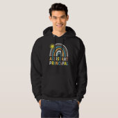 Assistent hoofdbaan regenboog Titel schoolwerk Hoodie (Voorkant volledig)