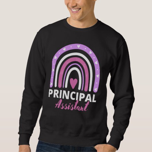 Assistent hoofdbaan regenboog Titel schoolwerk Trui (Voorkant)