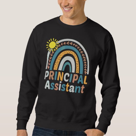 Assistent hoofdbaan regenboog Titel schoolwerk Trui (Voorkant)