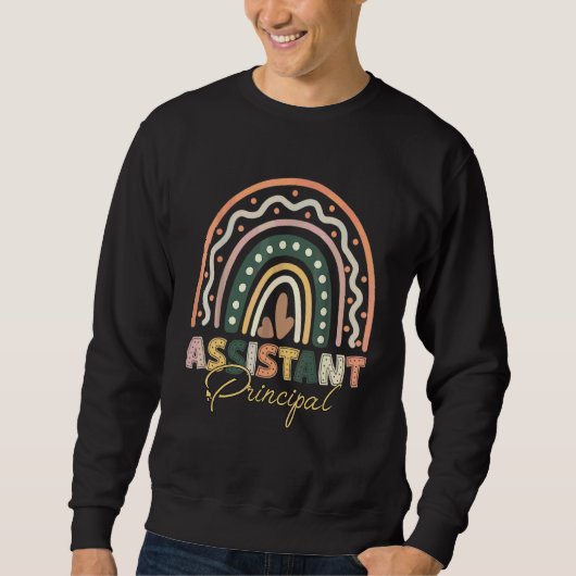 Assistent hoofdbaan regenboog Titel schoolwerk Trui (Voorkant)