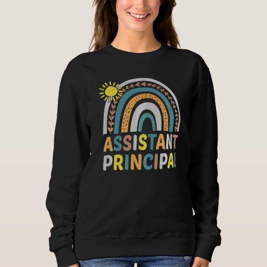 Assistent hoofdbaan regenboog Titel schoolwerk Trui (Voorkant)