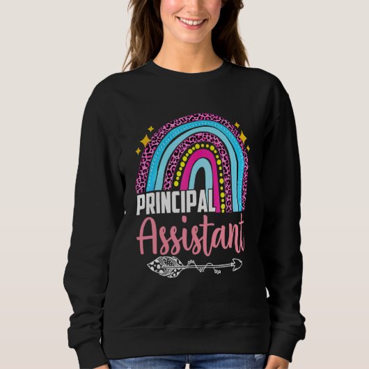 Assistent hoofdbaan regenboog Titel schoolwerk Trui (Voorkant)