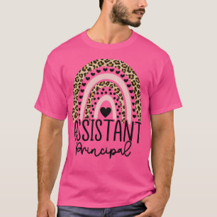 Assistent-hoofdmedewerker regenboogassistent leopa t-shirt