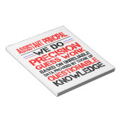 Assistent hoofdNotitieblok Funny Birthday Gifts Notitieblok (Schuin)