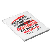 Assistent hoofdNotitieblok Funny Birthday Gifts Notitieblok (Schuin)