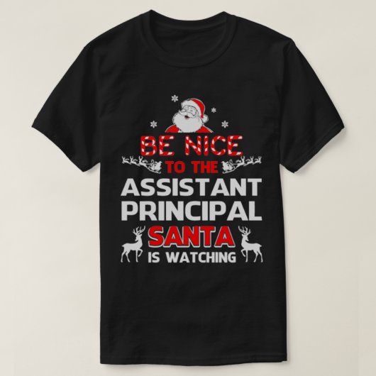 Assistent-hoofdredacteur kerstkrater santa t-shirt (Design voorkant)