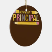 assistent hoofdschoolhoofd grappig keramisch ornament (Rechts)