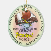 Assistent hoofdstem keramisch ornament (Links)