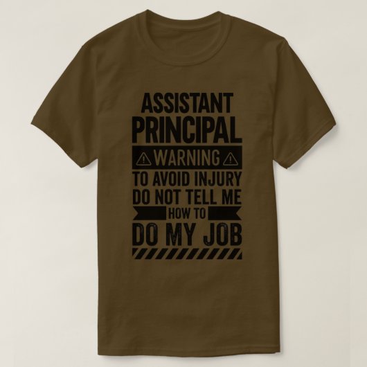 Assistent hoofdwaarschuwing t-shirt (Design voorkant)