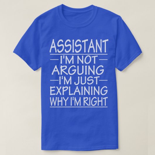 Assistent ix27m die geen ix27m uitlegt, legt allee t-shirt (Design voorkant)