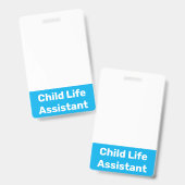 Assistent Kinderleven Badge (Voor- en achterkant)