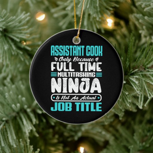 Assistent-kok Multitasker Functietitel Souschef Keramisch Ornament (Boom)