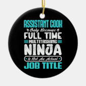 Assistent-kok Multitasker Functietitel Souschef Keramisch Ornament (Voorkant)