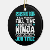 Assistent-kok Multitasker Functietitel Souschef Keramisch Ornament (Links)