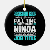 Assistent-kok Multitasker Functietitel Souschef Keramisch Ornament (Achterkant)