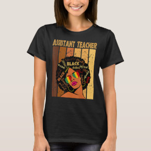 Assistent-leraar Afro African American Black Hist T-shirt