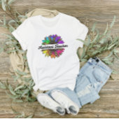 Assistent leraar beroep regenboog zonnebloem t-shirt