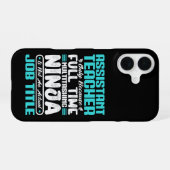 Assistent Leraar Docent Multitasker Job Vaardighed iPhone 16 Hoesje (Achterkant horizontaal)