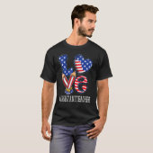 Assistent leraar liefde USA vlag vuurwerk 4e van T-shirt (Voorkant volledig)